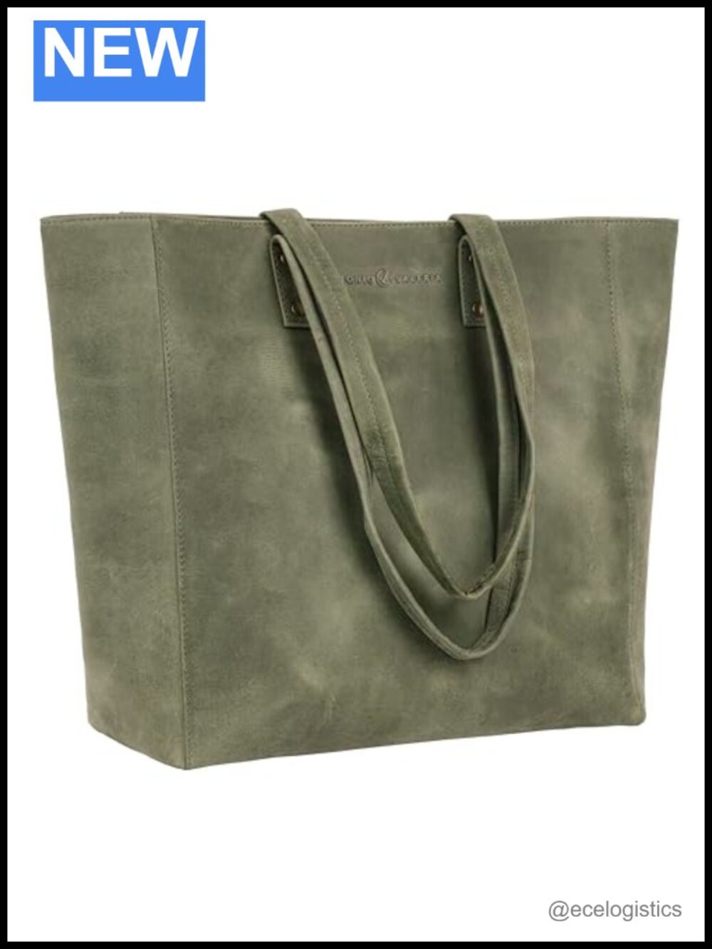 Crazy-Horse Leather Tote Bag with Top Handle for Women